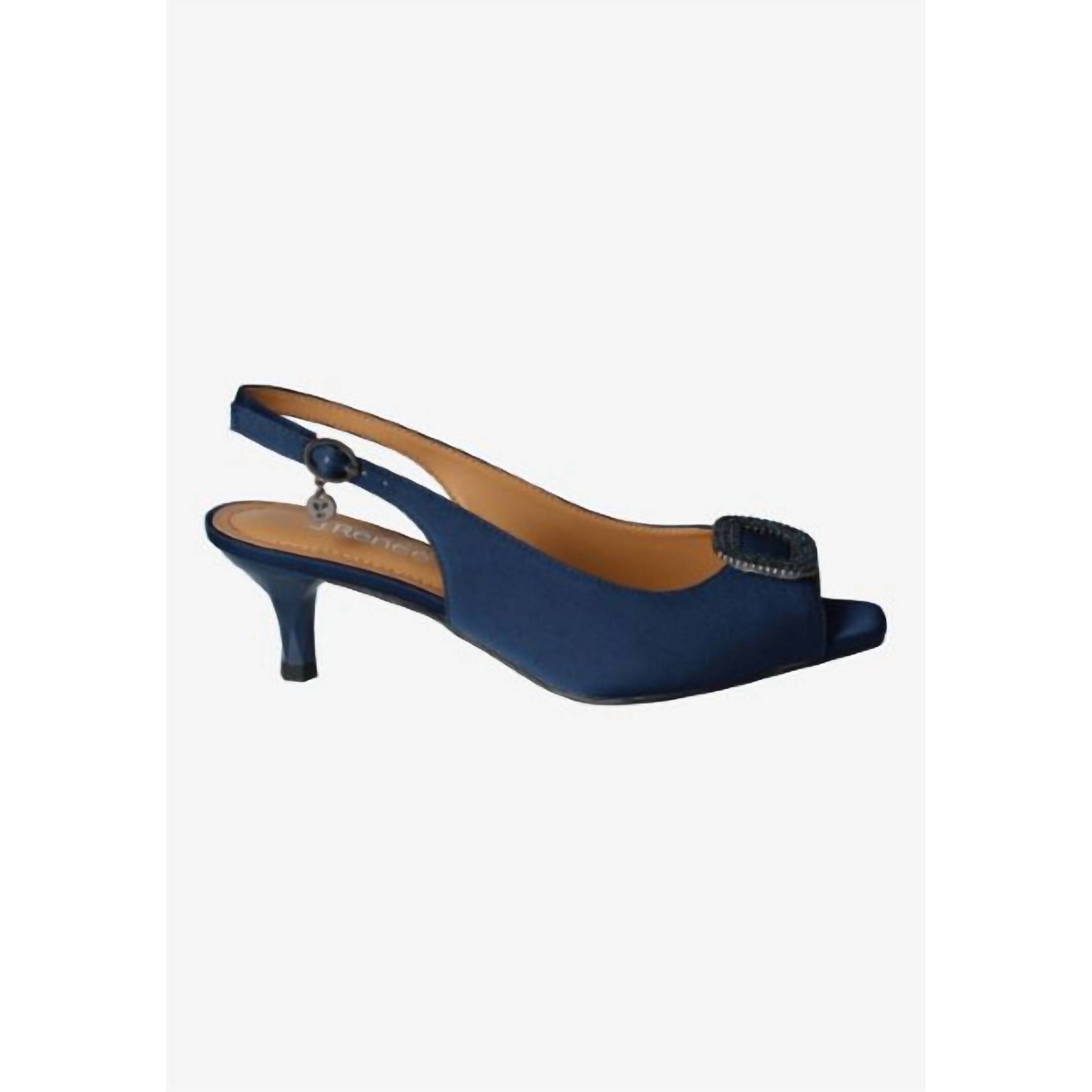 New J. Renee Women's Madeleina Sling Back Sandals In Navy Satin